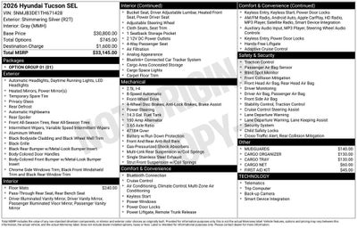 2026 Hyundai Tucson SEL
