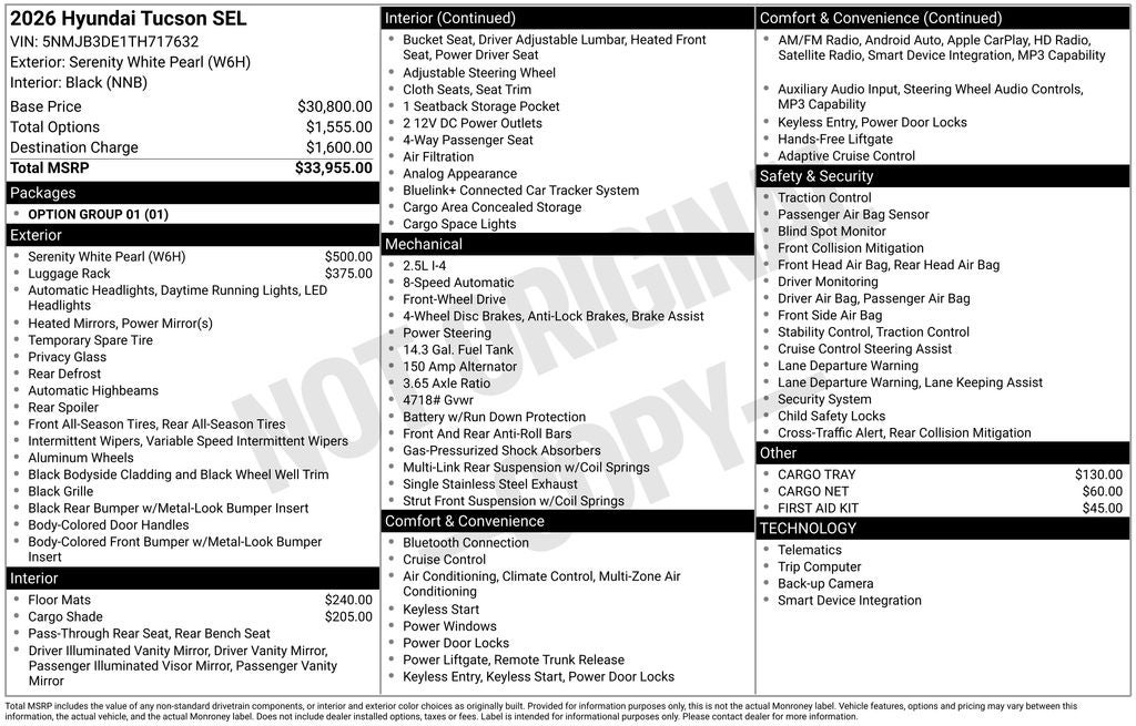 2026 Hyundai Tucson SEL