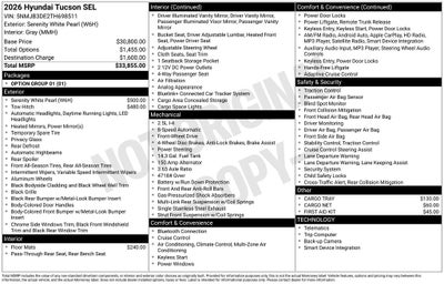 2026 Hyundai Tucson SEL