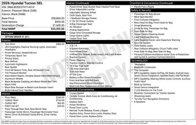 2026 Hyundai Tucson SEL