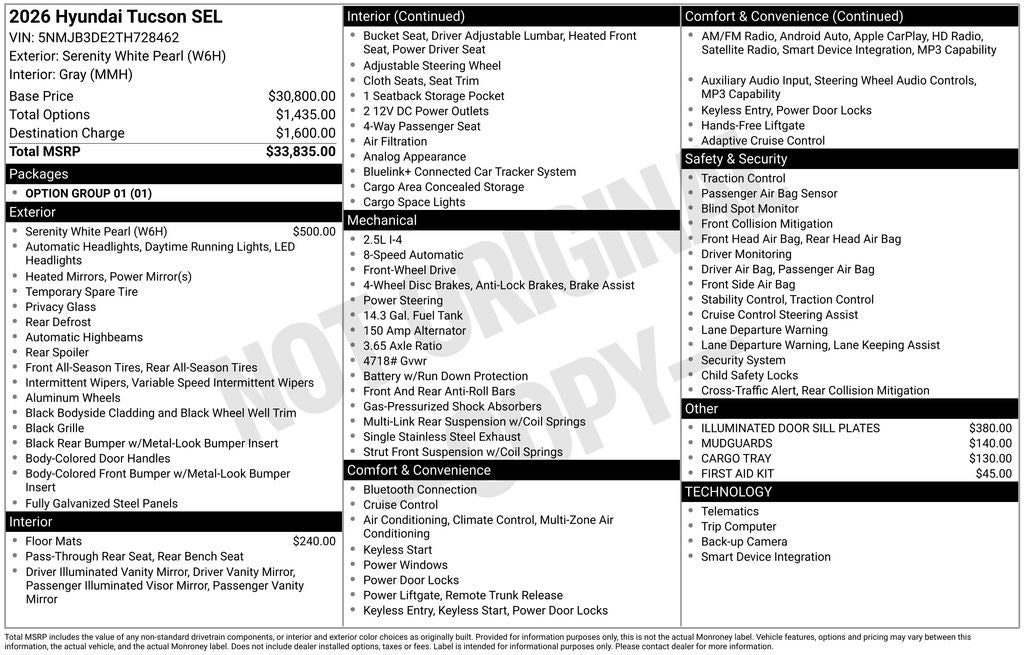 2026 Hyundai Tucson SEL