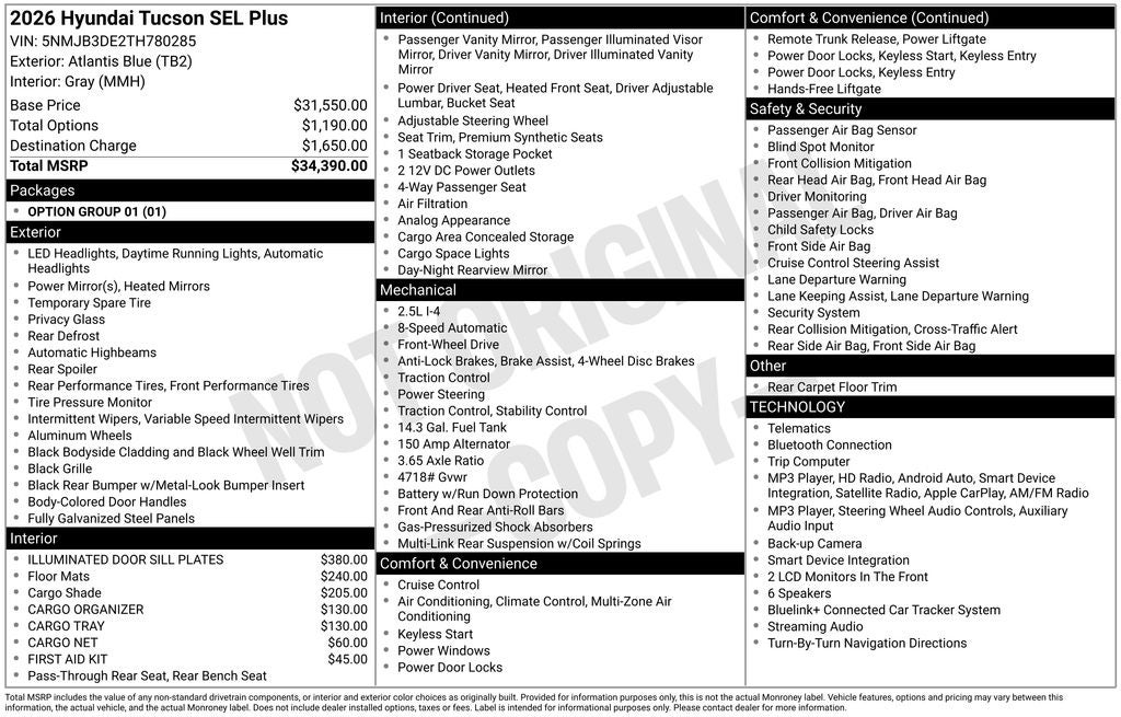 2026 Hyundai Tucson SEL Plus