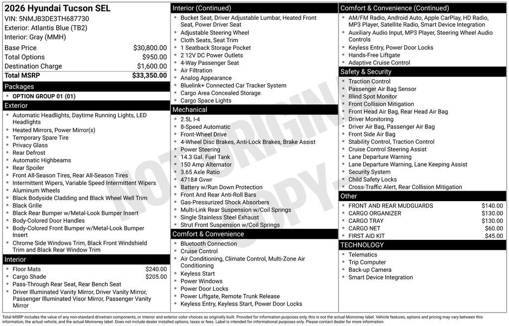 2026 Hyundai Tucson SEL
