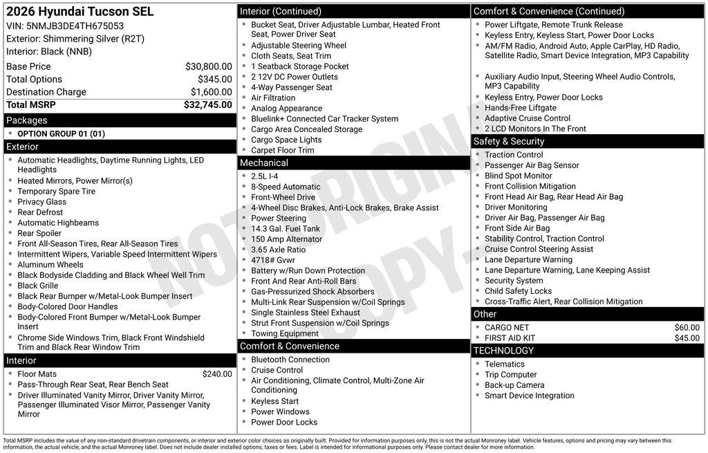 2026 Hyundai Tucson SEL