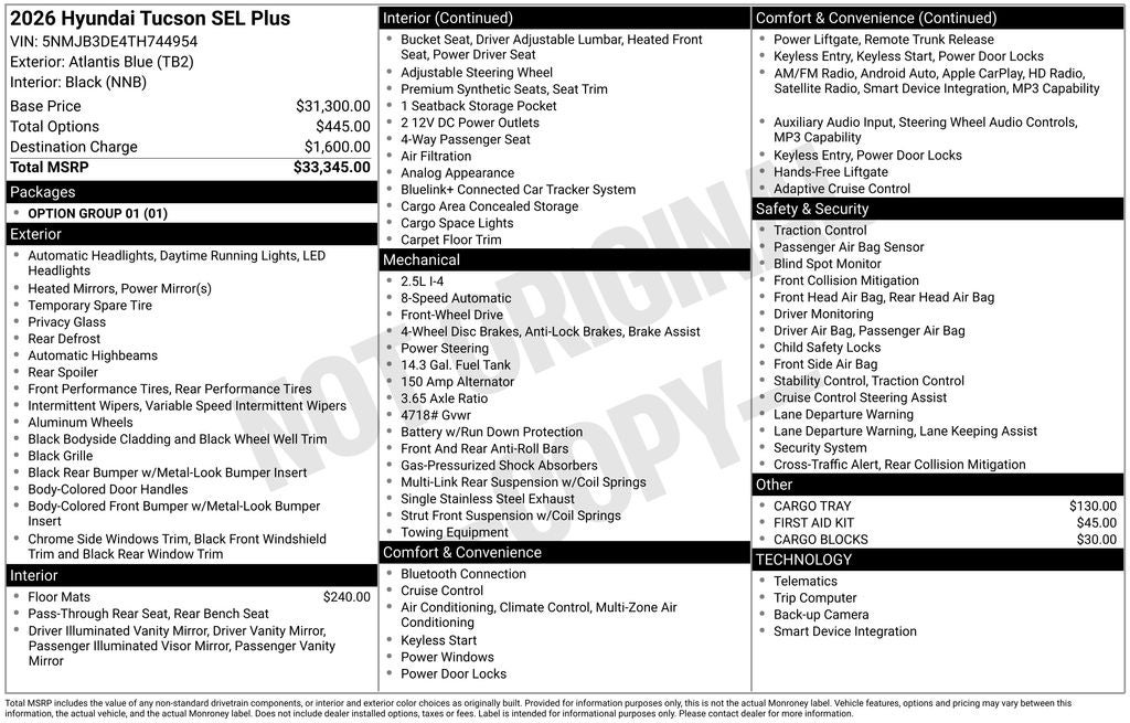 2026 Hyundai Tucson SEL Plus