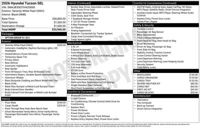 2026 Hyundai Tucson SEL