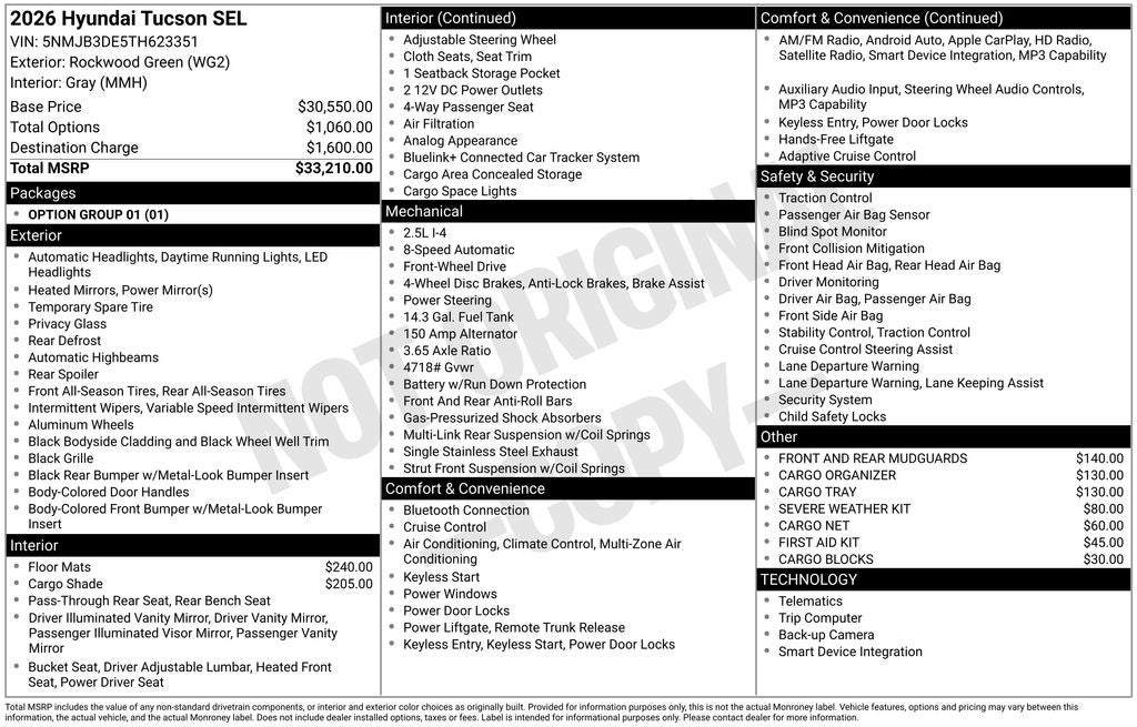 2026 Hyundai Tucson SEL