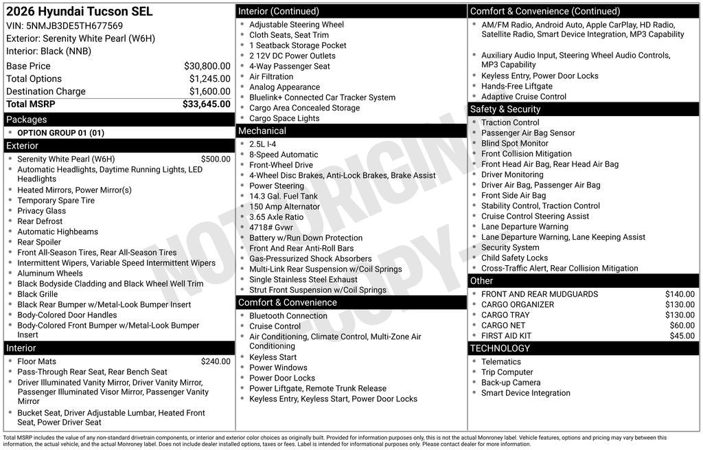 2026 Hyundai Tucson SEL