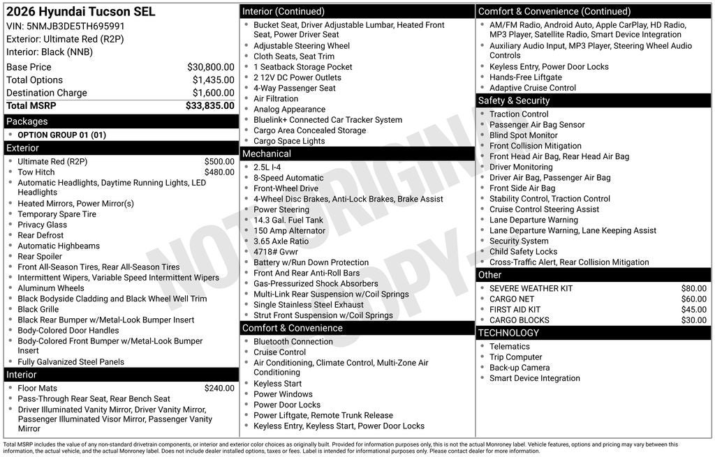 2026 Hyundai Tucson SEL