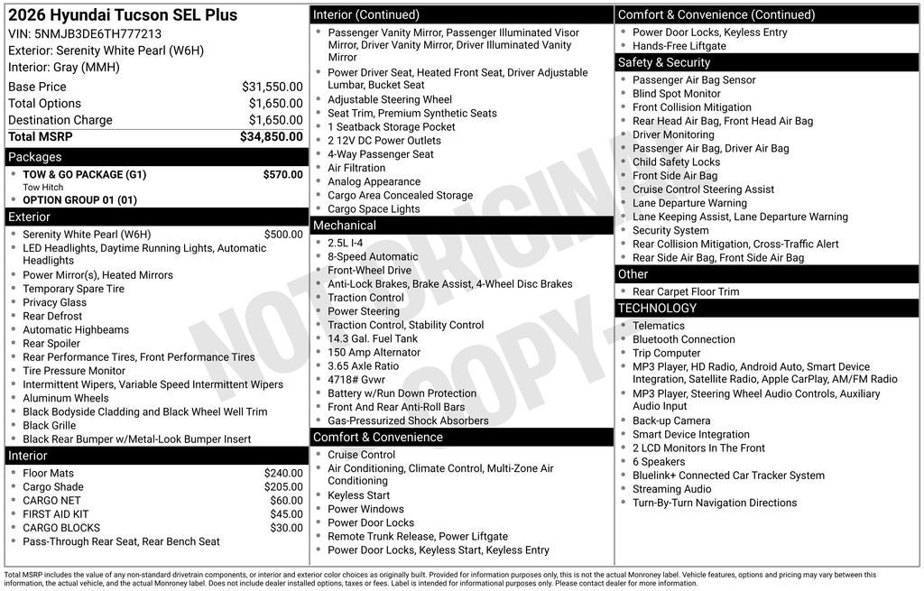 2026 Hyundai Tucson SEL Plus