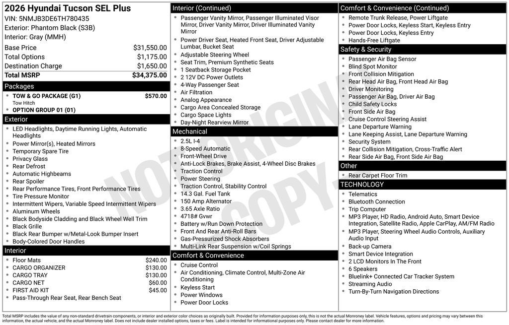2026 Hyundai Tucson SEL Plus