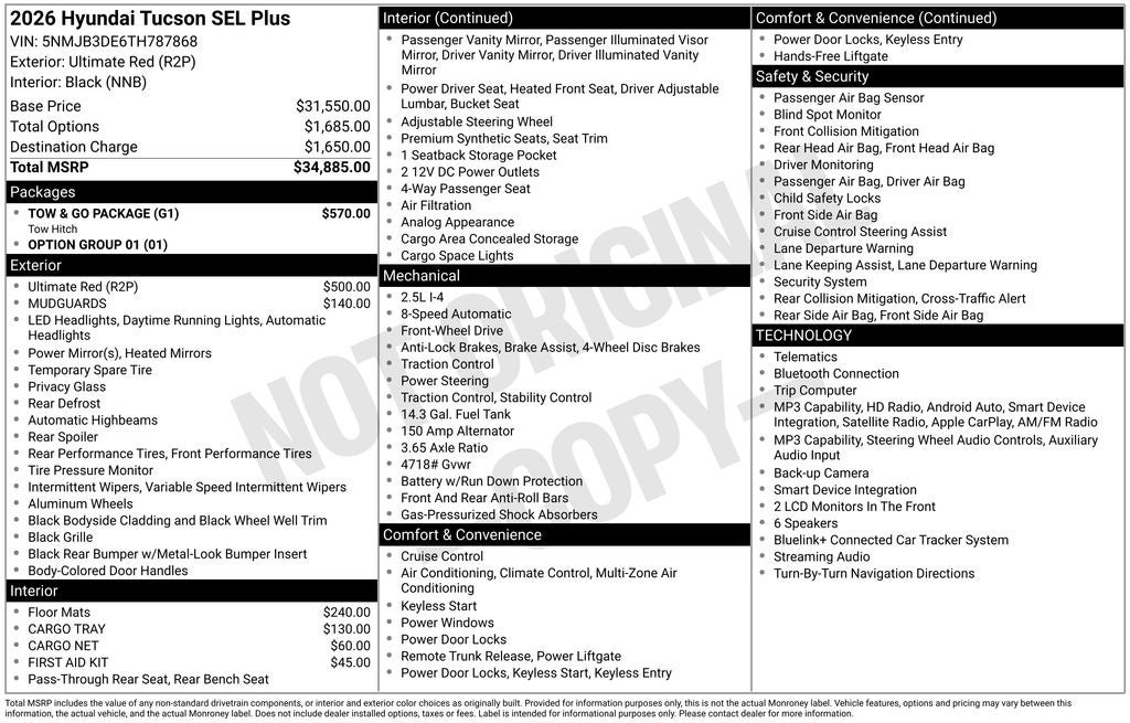 2026 Hyundai Tucson SEL Plus