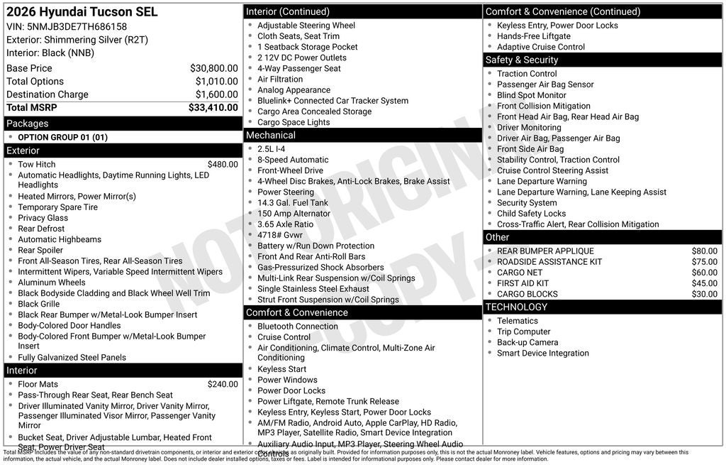 2026 Hyundai Tucson SEL