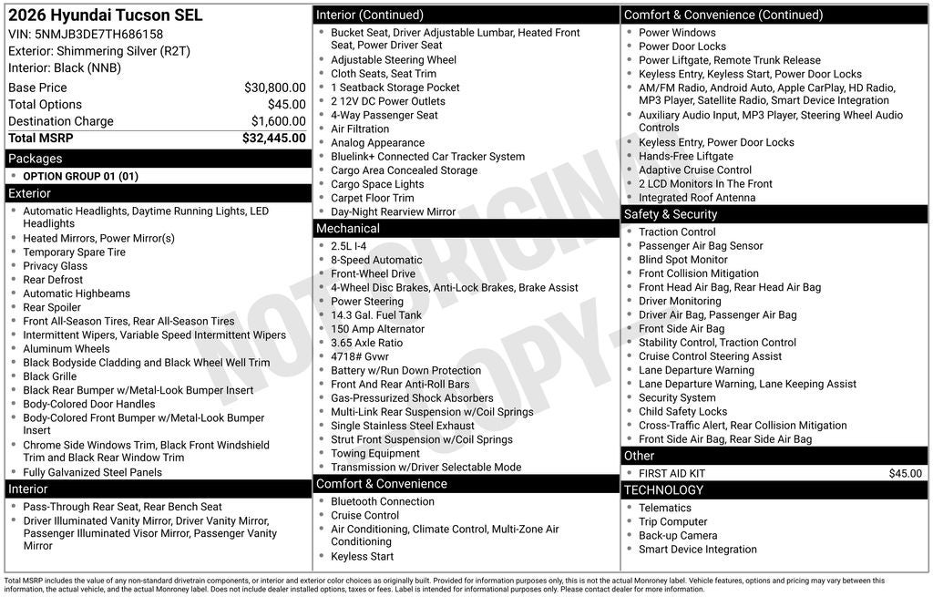 2026 Hyundai Tucson SEL