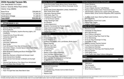 2026 Hyundai Tucson SEL