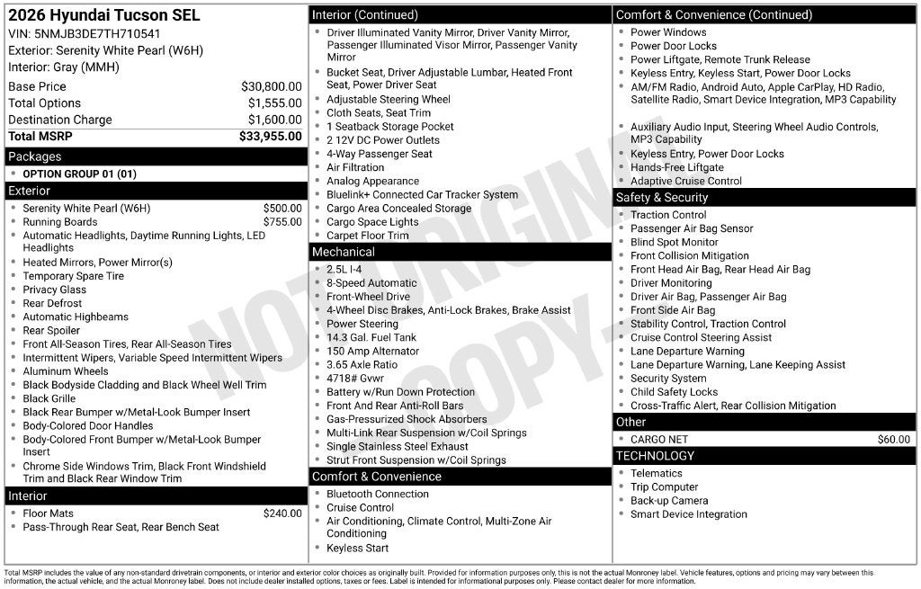 2026 Hyundai Tucson SEL