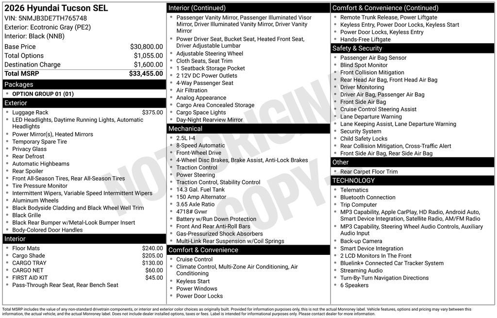 2026 Hyundai Tucson SEL
