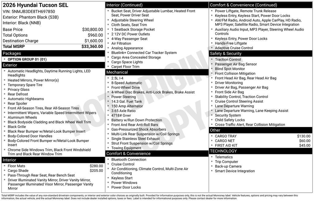 2026 Hyundai Tucson SEL