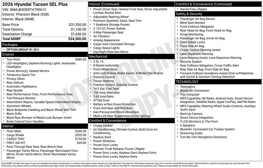 2026 Hyundai Tucson SEL Plus