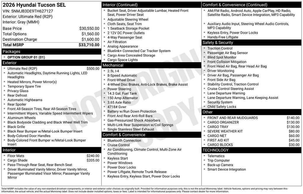 2026 Hyundai Tucson SEL