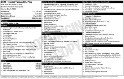 2026 Hyundai Tucson SEL Plus