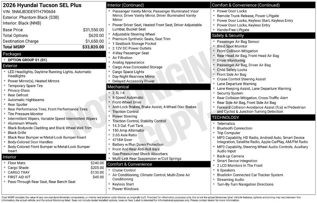2026 Hyundai Tucson SEL Plus