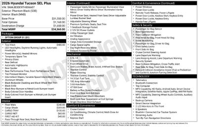 2026 Hyundai Tucson SEL