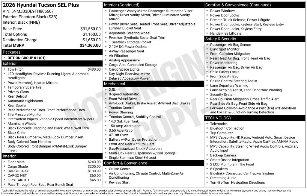 2026 Hyundai Tucson SEL