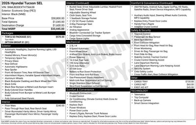 2026 Hyundai Tucson SEL