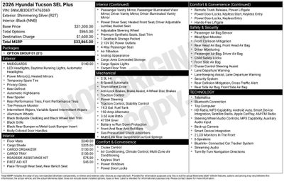 2026 Hyundai Tucson SEL Plus