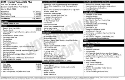 2026 Hyundai Tucson SEL Plus