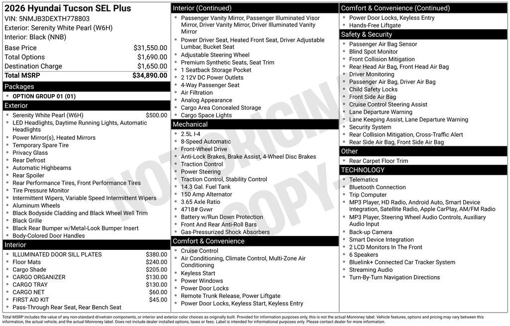 2026 Hyundai Tucson SEL Plus