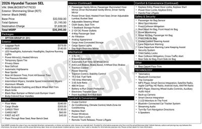 2026 Hyundai Tucson SEL