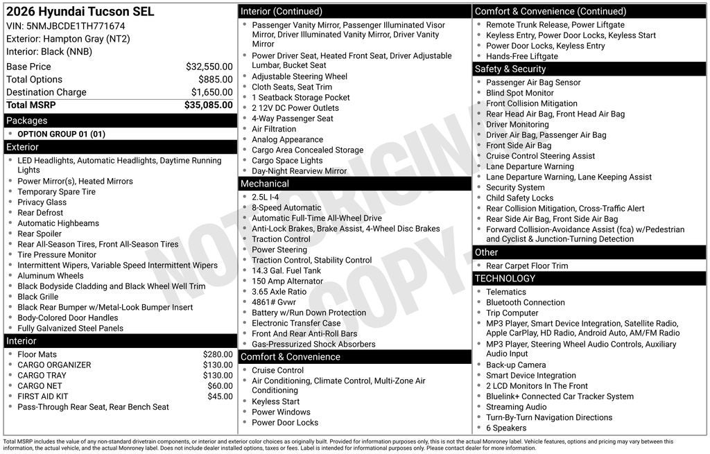 2026 Hyundai Tucson SEL