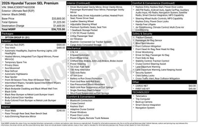 2026 Hyundai Tucson SEL Premium