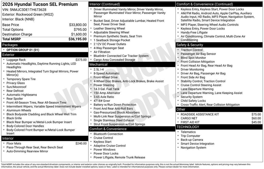 2026 Hyundai Tucson SEL Premium