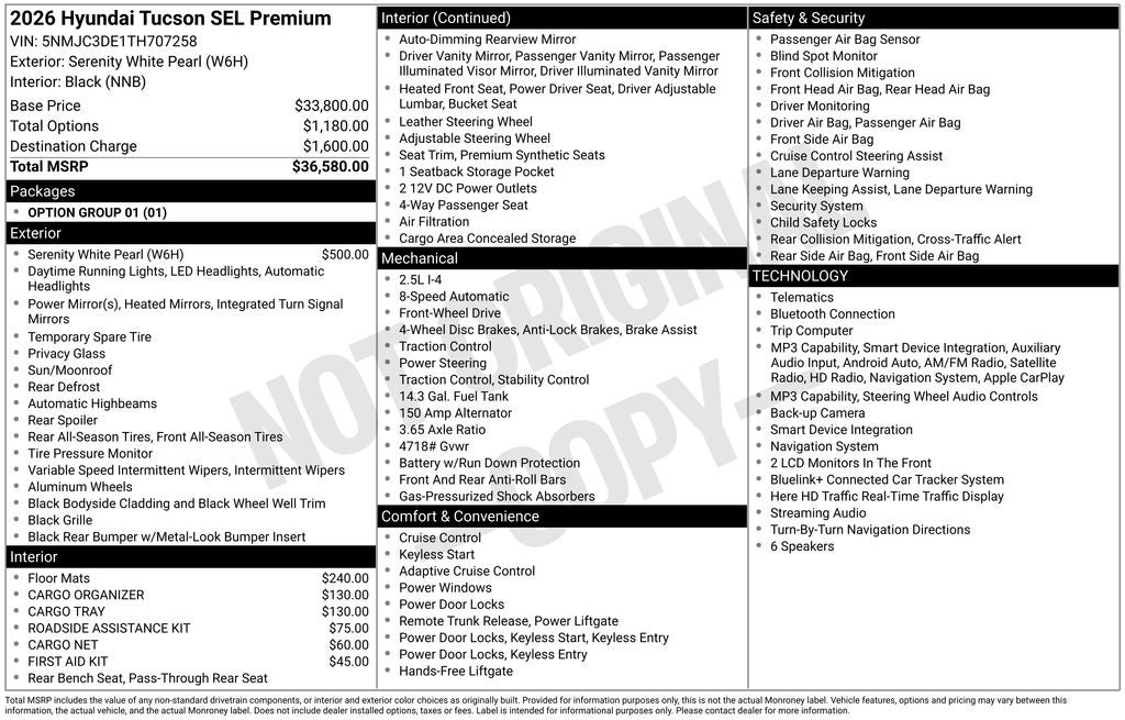 2026 Hyundai Tucson SEL Premium