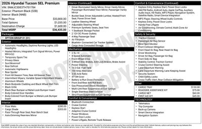 2026 Hyundai Tucson SEL Premium