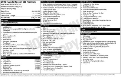 2026 Hyundai Tucson SEL Premium