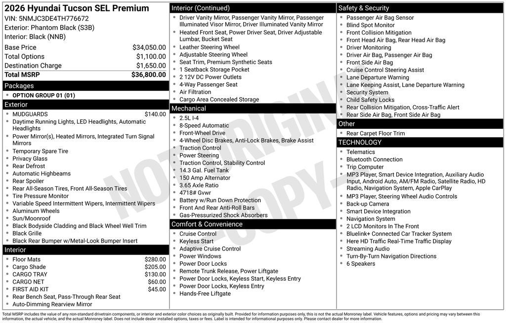 2026 Hyundai Tucson SEL Premium