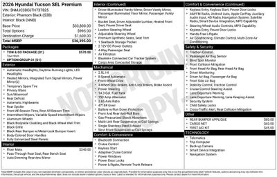 2026 Hyundai Tucson SEL Premium