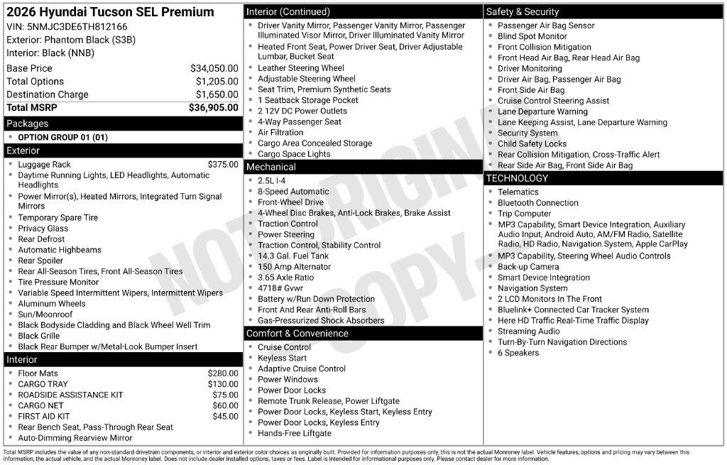 2026 Hyundai Tucson SEL Premium