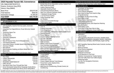 2025 Hyundai Tucson SEL Convenience