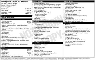 2026 Hyundai Tucson SEL Premium