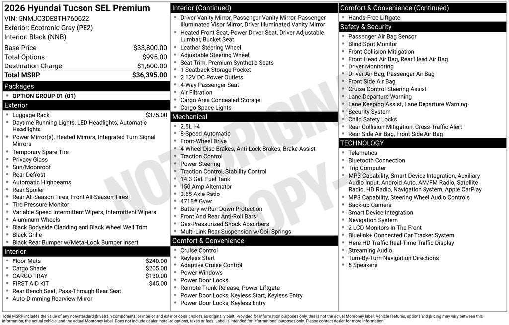 2026 Hyundai Tucson SEL Premium