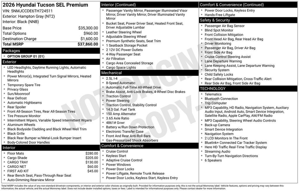 2026 Hyundai Tucson SEL Premium