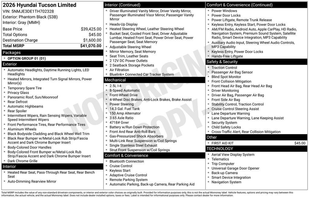 2026 Hyundai Tucson Limited
