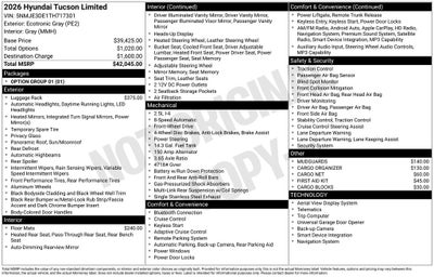 2026 Hyundai Tucson Limited