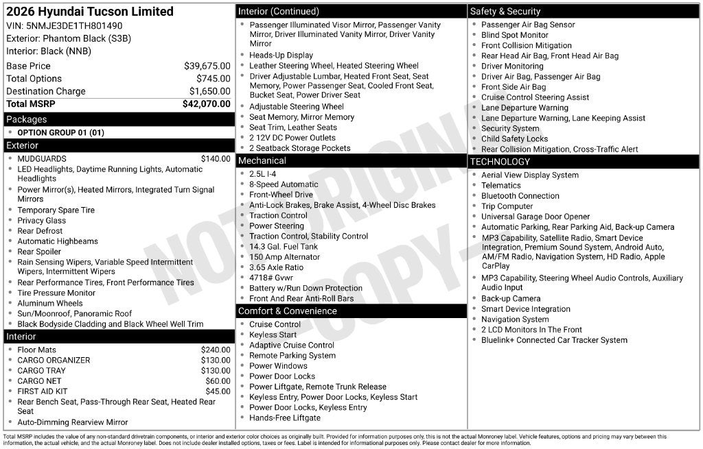 2026 Hyundai Tucson Limited