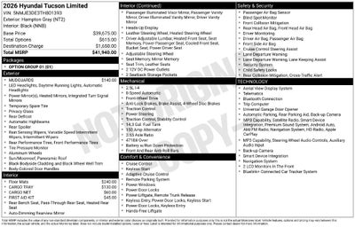 2026 Hyundai Tucson Limited
